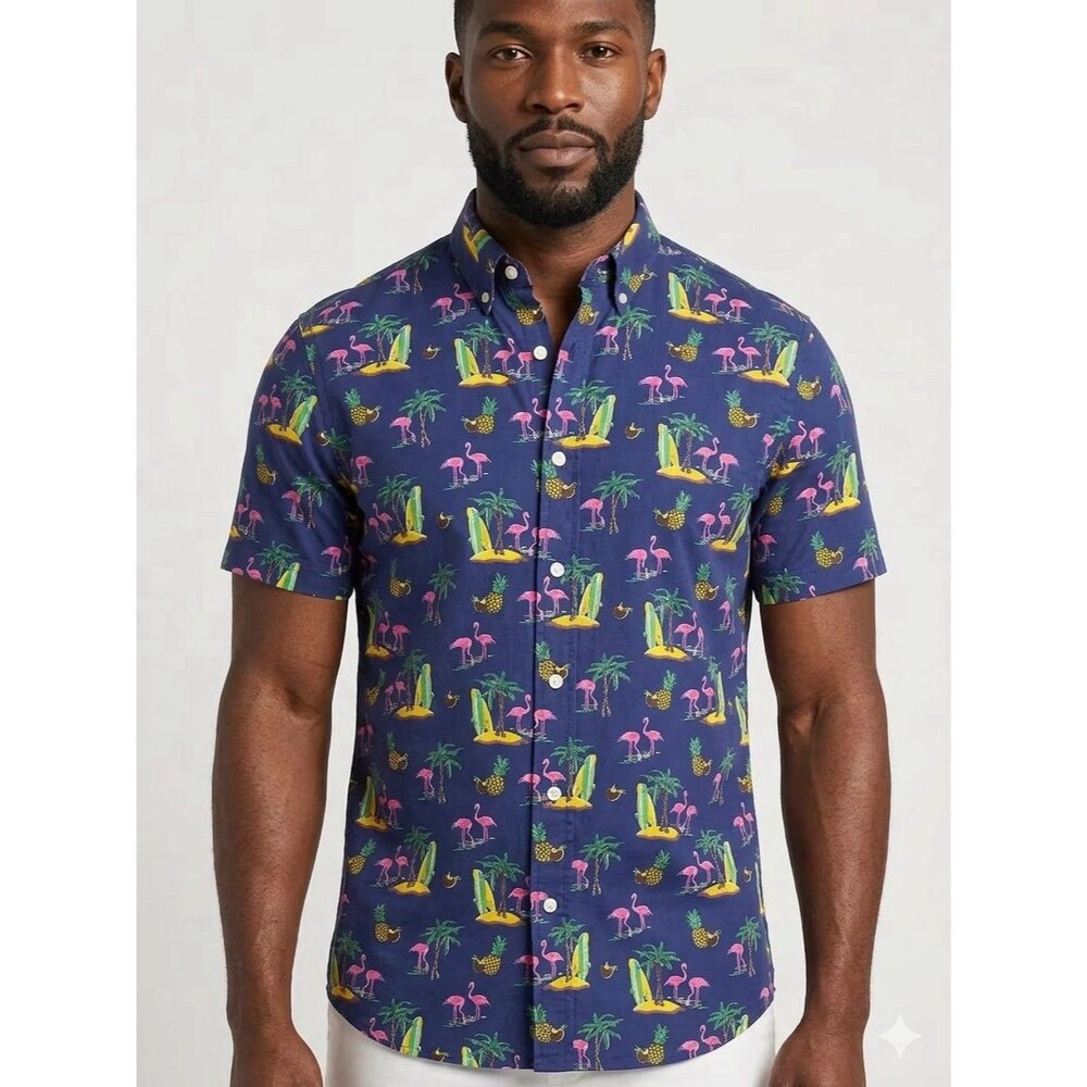 Ralph Lauren Men’s Blue Hawaiian Polo Shirt Size SP